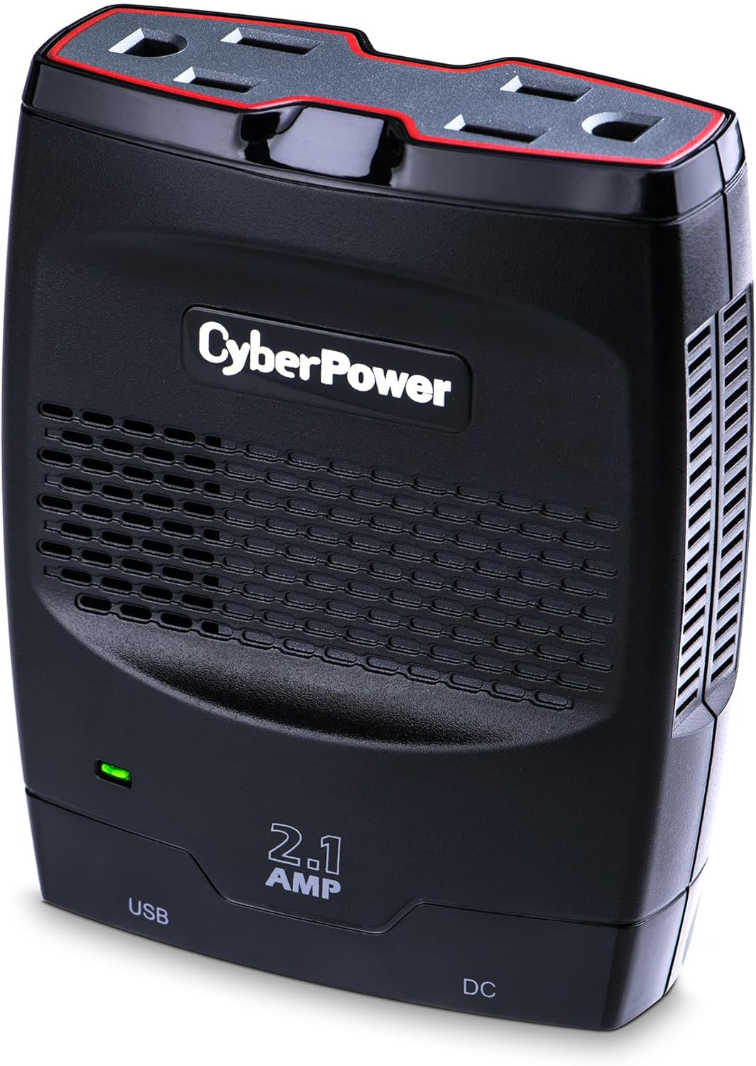 CyberPower CPS175SURC1 175W Mobile Power Inverter with 2.1A USB Charger - Slim Line Design, Black/Gray