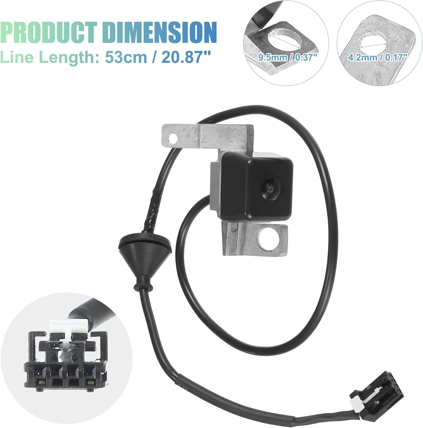 ACROPIX Car Rear View Back Up Camera Wide Angle Park Assist Reverse Camera Fit for Hyundai 2008-2014 No.957603M060/957603M000 - Pack of 1