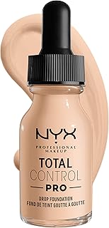 NYX PROFESSIONAL MAKEUP Total Control Pro Drop Foundation, Skin-True Buildable Coverage - Light Ivory