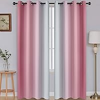 Vista 140 de SimpleHome Ombre Room Darkening Curtains 96 inches Length for Bedroom,Grommet Gradient Light Blocking Beige Gradient Window Curtains for Living