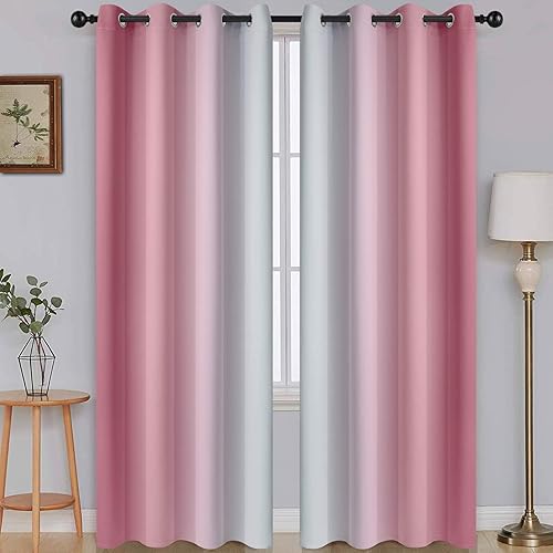 Miniatura 138 de SimpleHome Cortinas gruesas con aislamiento térmico y ojales, bloqueo de luz para oscurecer sala, dormitorio, 2 paneles, 52 x 72 pulgadas de largo,