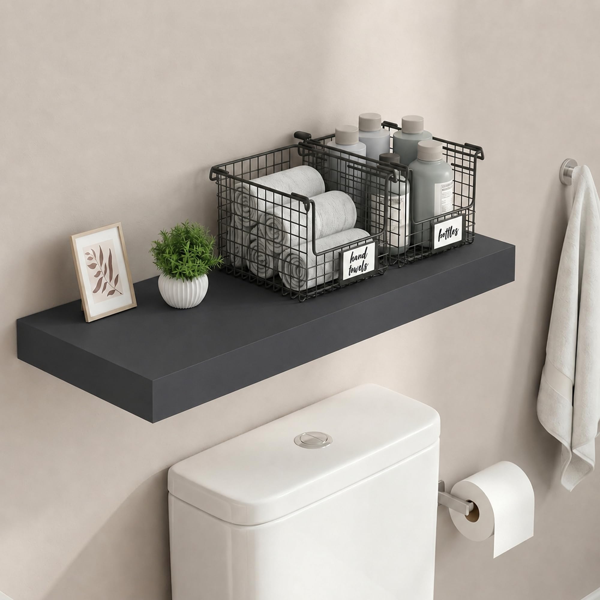 Furinno Americano / 11.8 x 35.4 / Modern Floating Shelves