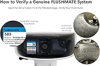 Vista 4 de Flushmate M-101526-F41 Sistema de reemplazo completo: Sistema GPF 1.0 para inodoros de dos piezas, diseñado para tanque Vortens/Lamosa 3468