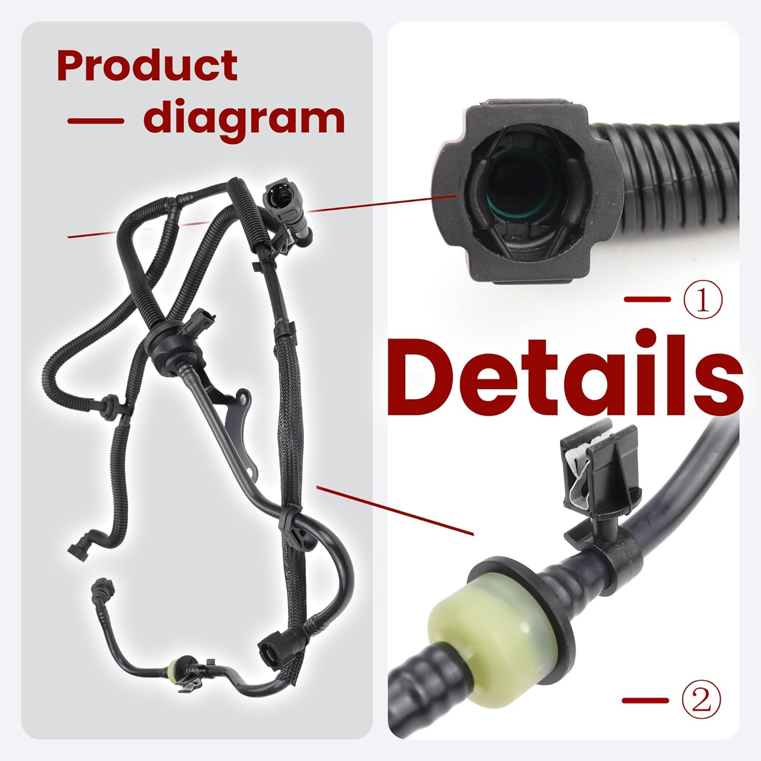 Evap Vapor Canister Purge Valve Compatible with Ford Escape Lincoln MKC 2013 2014 2015 2016 911-774