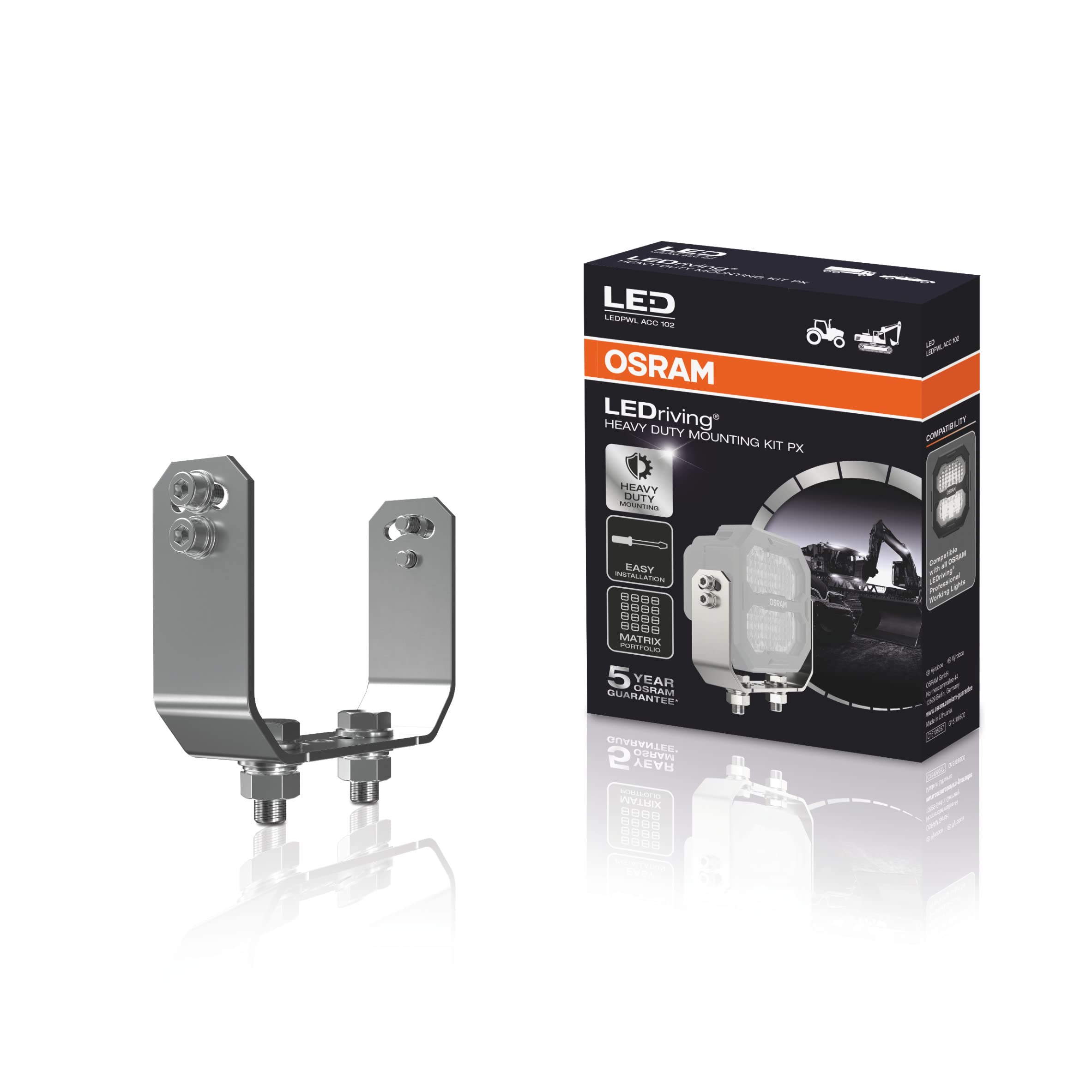 OSRAM LEDriving® Heavy Duty Mounting Kit PX, LEDPWL ACC 102, OFF ROAD, Accessories for LED work lights Professional Series PX