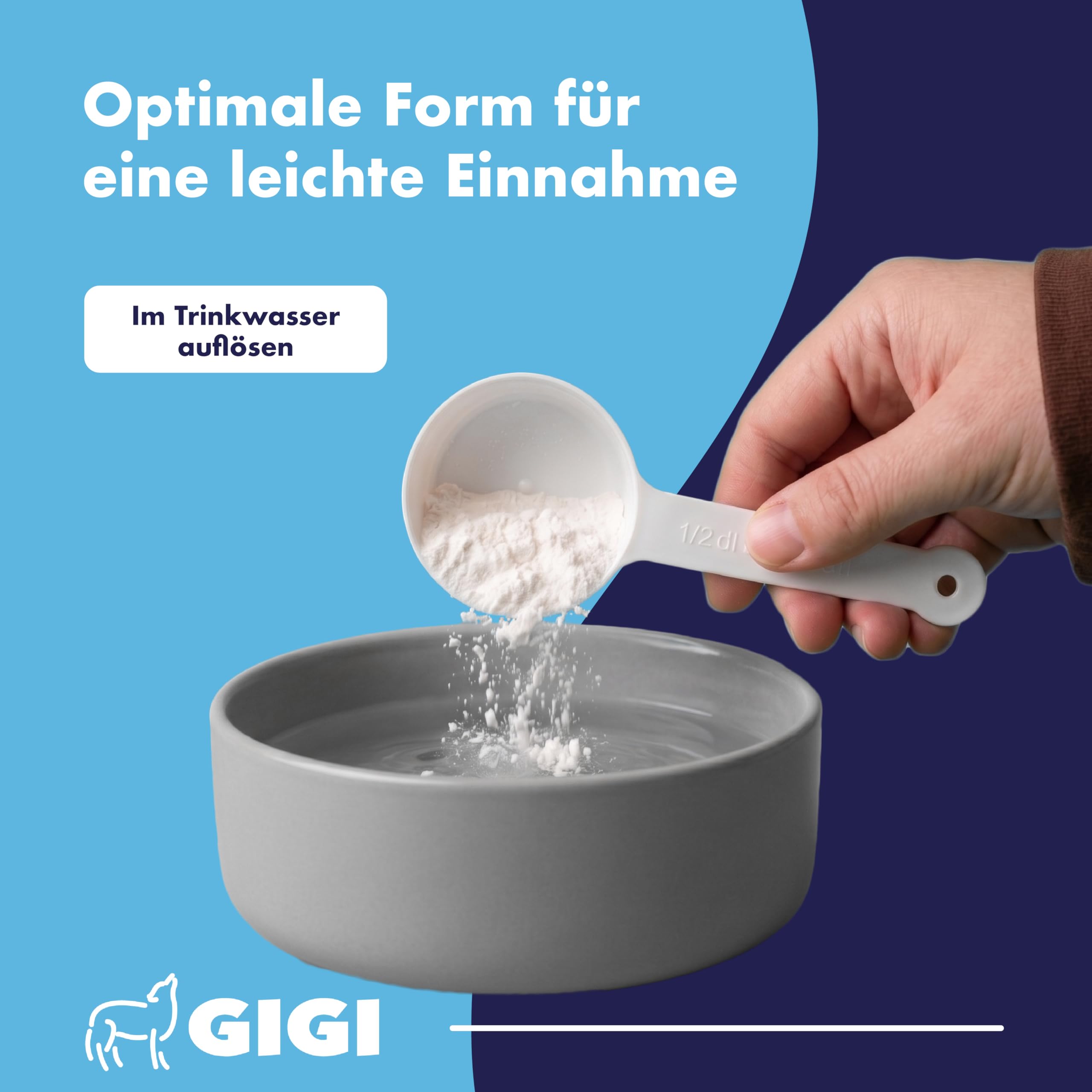 Zahnpflege Pulver für Hunde & Katzen gegen Zahnstein & Zahnbelag | Wasserzusatz für frischen Atem, Mundflora & tägliche Zahnpflege - Dental Care 105 g