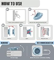 Vista 4 de Nearockle Organizador de cargador plegable para cable de carga, compatible con bloque de cargador USB C, cargador de MacBook, cables de carga de PC