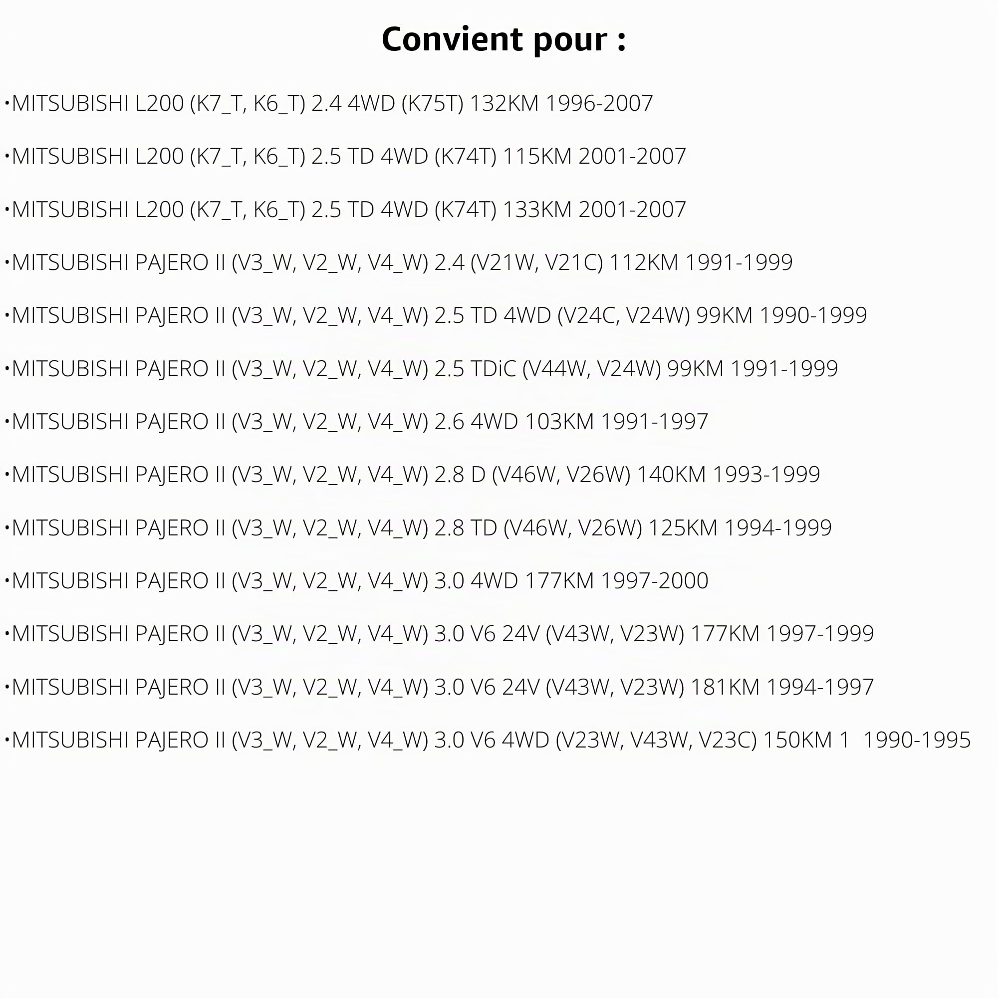 Entretoises de rotules supérieures 30 mm, avec et plaquettes réglage chute, pour Mitsubishi Pajero II, Sport I, L200 suspension Lift, bras Tuning