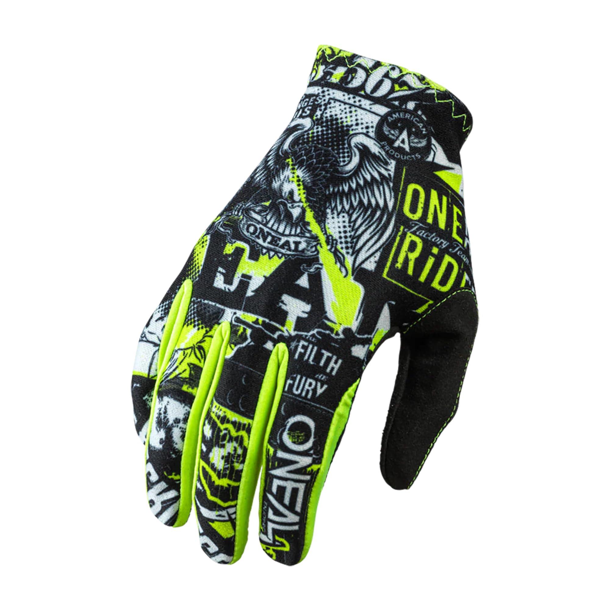 O'NEAL | Fahrrad-& Motocross-Handschuhe | MX MTB DH FR Downhill Freeride | Langlebige, Flexible Materialien, belüftete Handoberseite | Matrix Glove Attack | Unisex | Schwarz Neon Gelb | Größe XXL