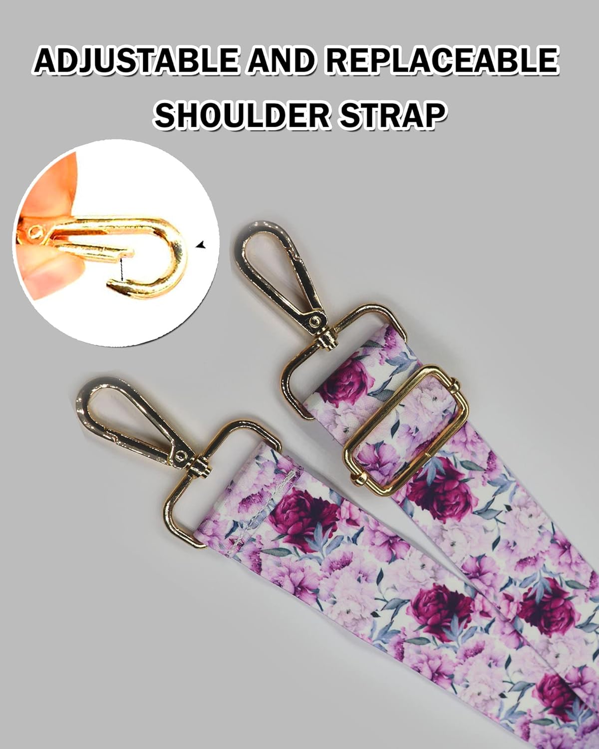 Wide Purse Strap Replacement Crossbody Handbag Shoulder Strap Adjustable Bag Straps Replacement - Image 5