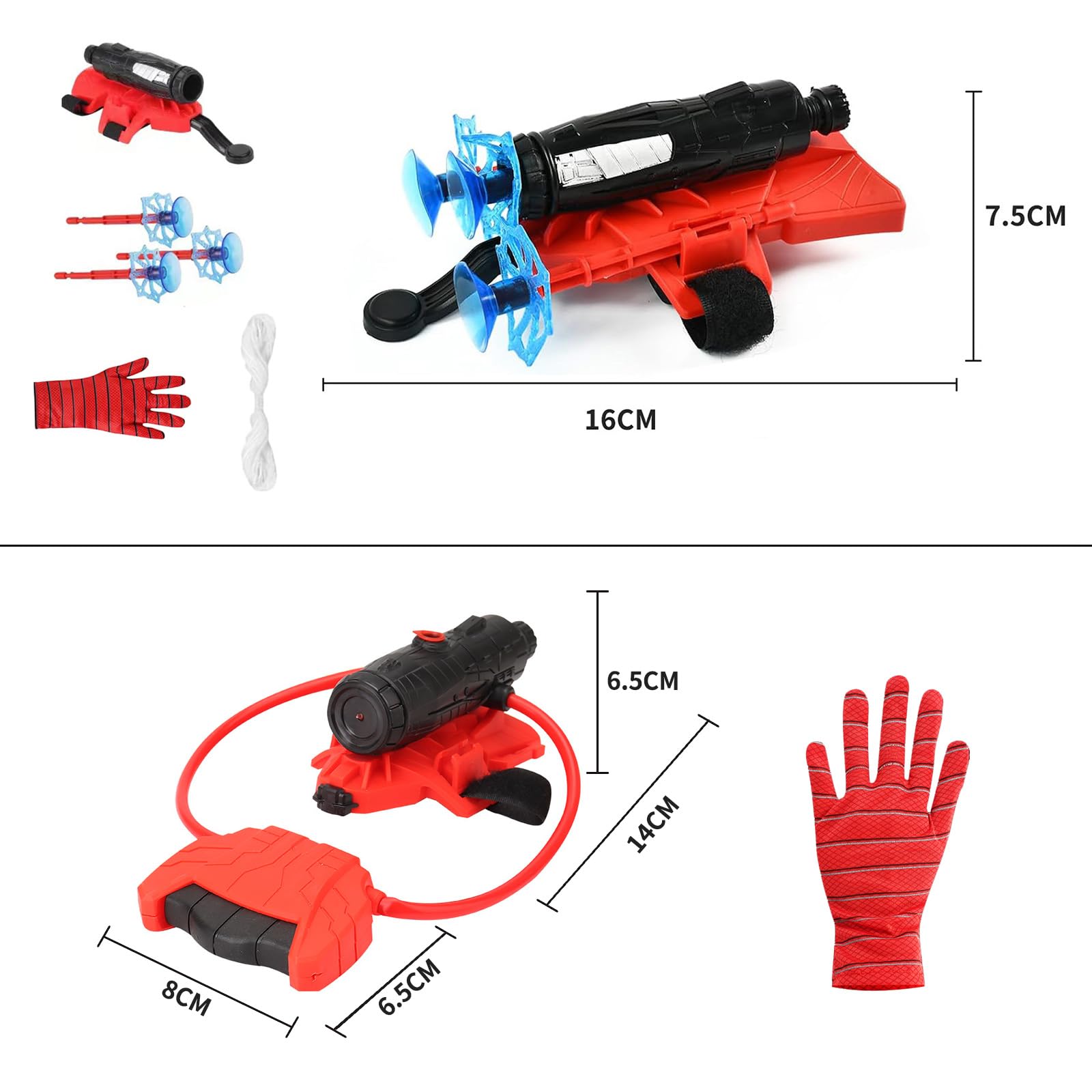 Set Guanti Spider-Man Con Lanciaragnatele - Giocattolo Per Bambini, Pistola Ad Acqua - Foto 12