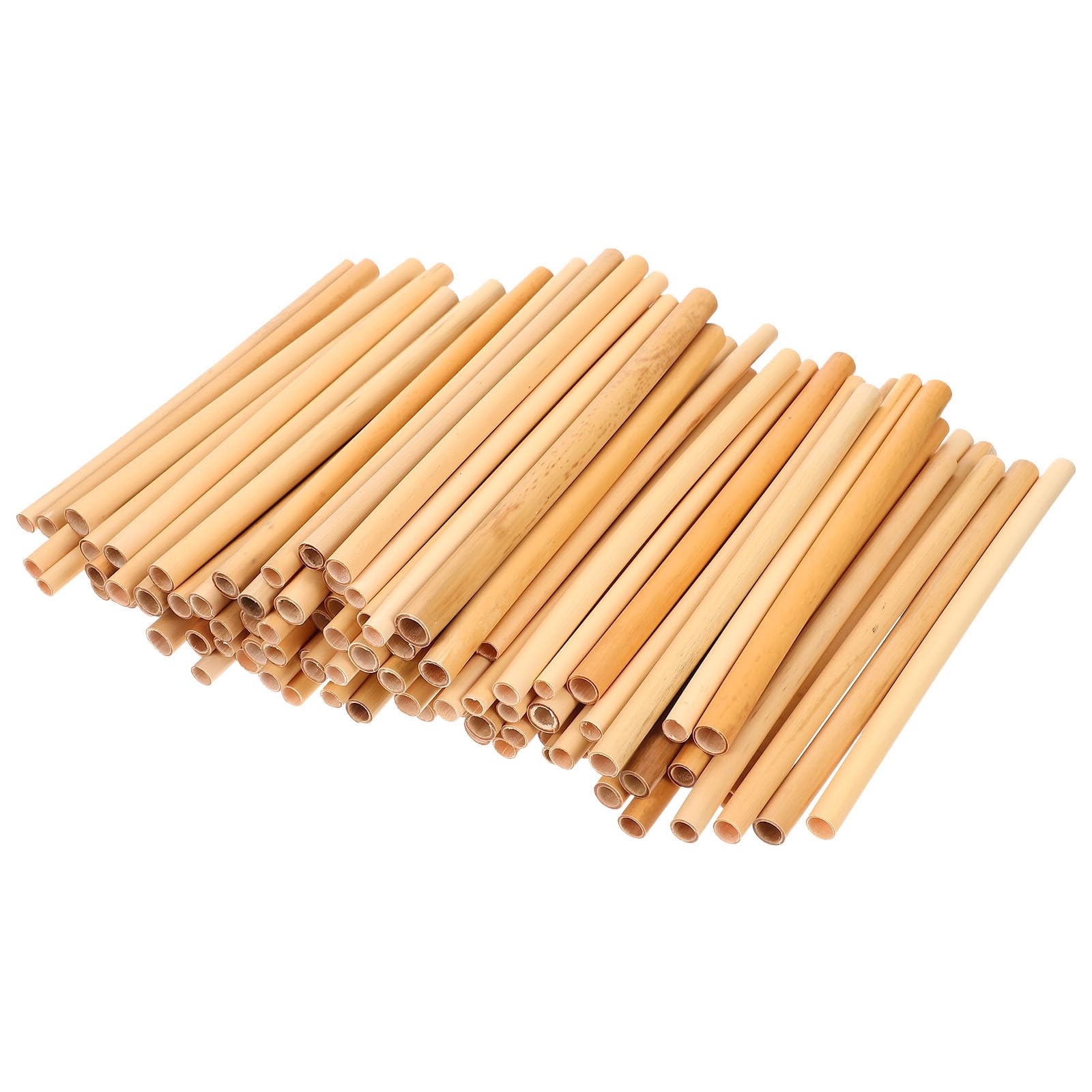 Housoutil Bee Tubes, 100PCS Reed Pollination Bee Nesting Tubes, 15cm Empty Bee Hotel Tubes, 0.5-0.8cm Honeycomb Reed Tube for Mason Bees House Insect Hotels Bug Houses