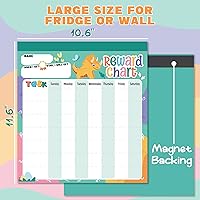 Vista 6 de Reward Chart for Kids – Dinosaur Magnetic Kids Behavior Chart, Pad with 26 Chore Charts, 1920 Star Stickers, 49 Incentive Stickers, Responsibility