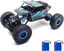 Cheerwing 1:18 Rock Crawler 2.4Ghz Remote Control Car 4WD Off Road RC Monster Truck 2 Battery (Blue)