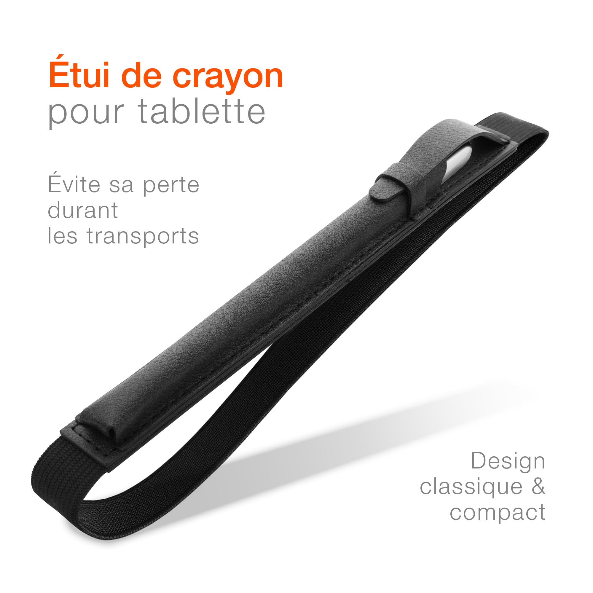 Pochette Adhésive Pour Stylet - Porte-stylet à Coller Sur étui Tablette Ou Téléphone, Protection Anti-rayures PU