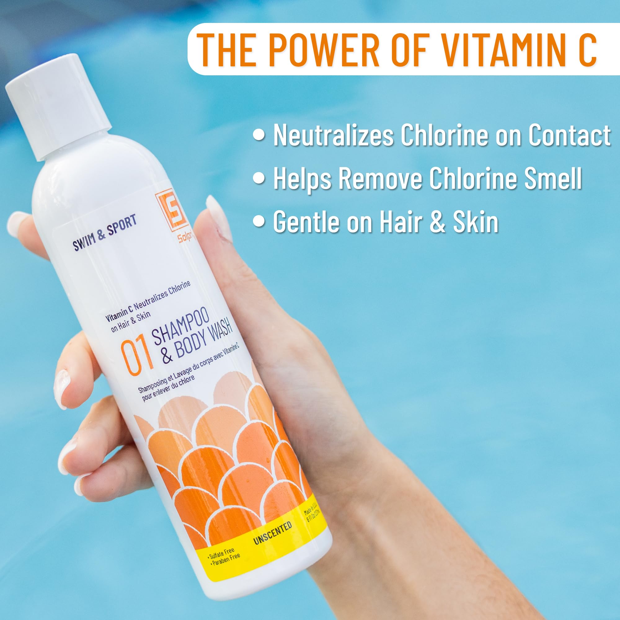 Swim Shampoo & Conditioner Set with Vitamin C for Chlorine Removal