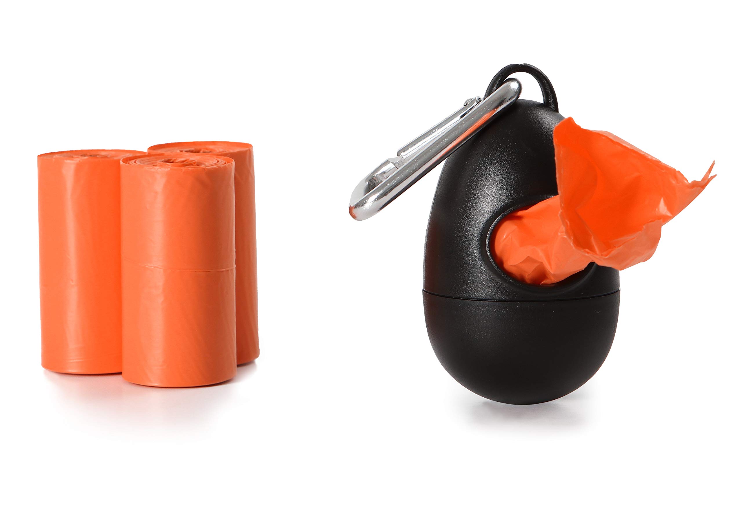 Dexas - Dispensador de bolsas de basura con correa, incluye 1 rollo de 15 bolsas superfuertes, cada bolsa mide 12.5 x 8.75 pulgadas.