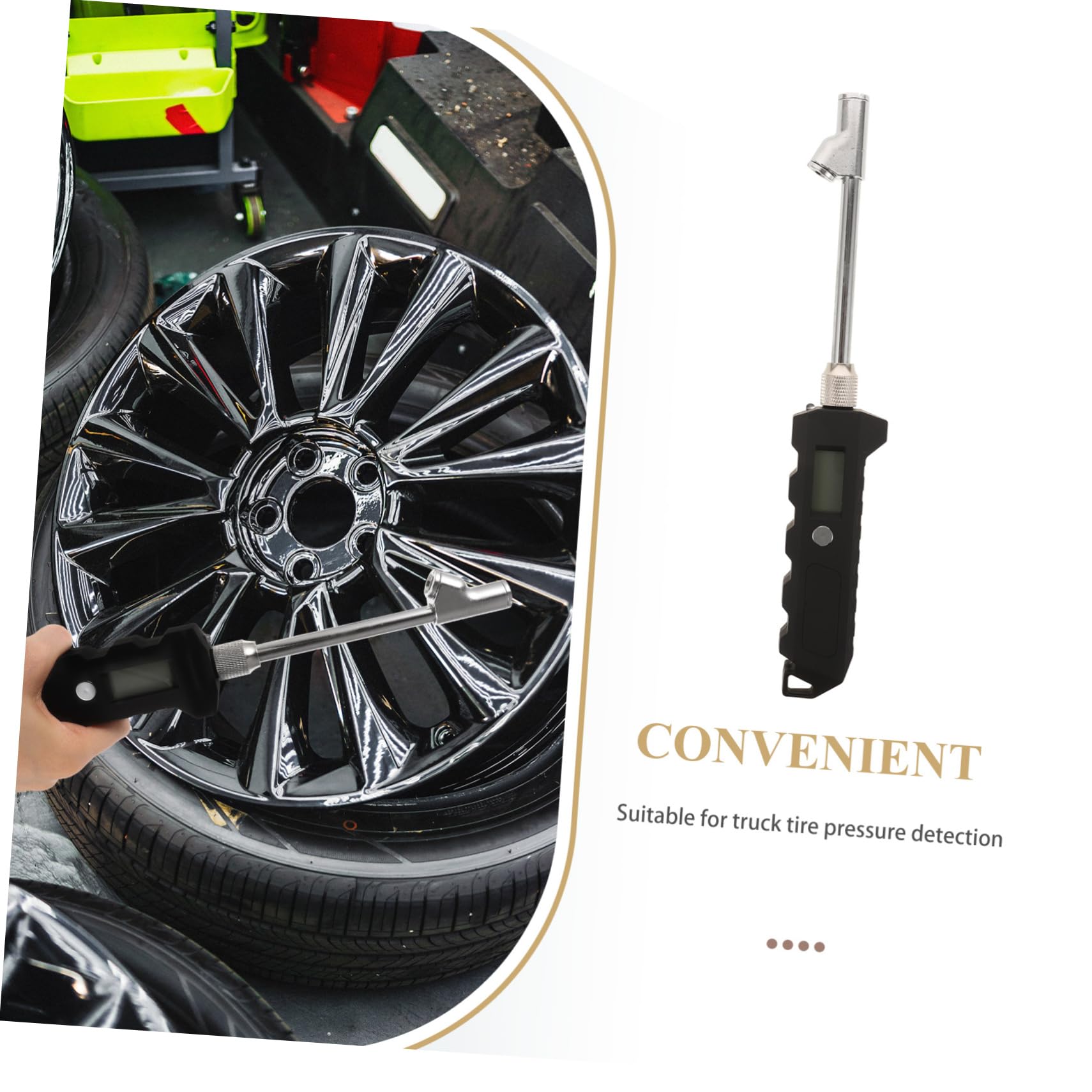 Vaguelly Manometro Digitale Per Pneumatici Abs e Metallo Strumento Di Misurazione Pressione Da Psi Facile Da Usare Per Camion Camper Auto