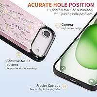 Vista 89 de UEEBAI Funda tipo cartera para iPhone 15 Pro Max con tarjetero, cubierta de cuero PU con soporte, bloqueo RFID, doble cierre magnético, relieve