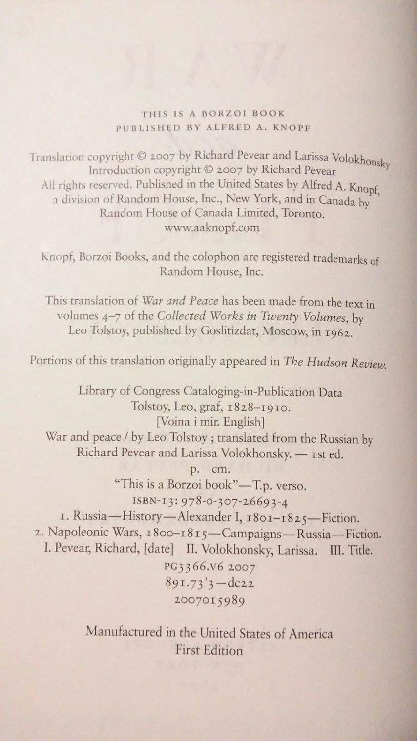 War and Peace