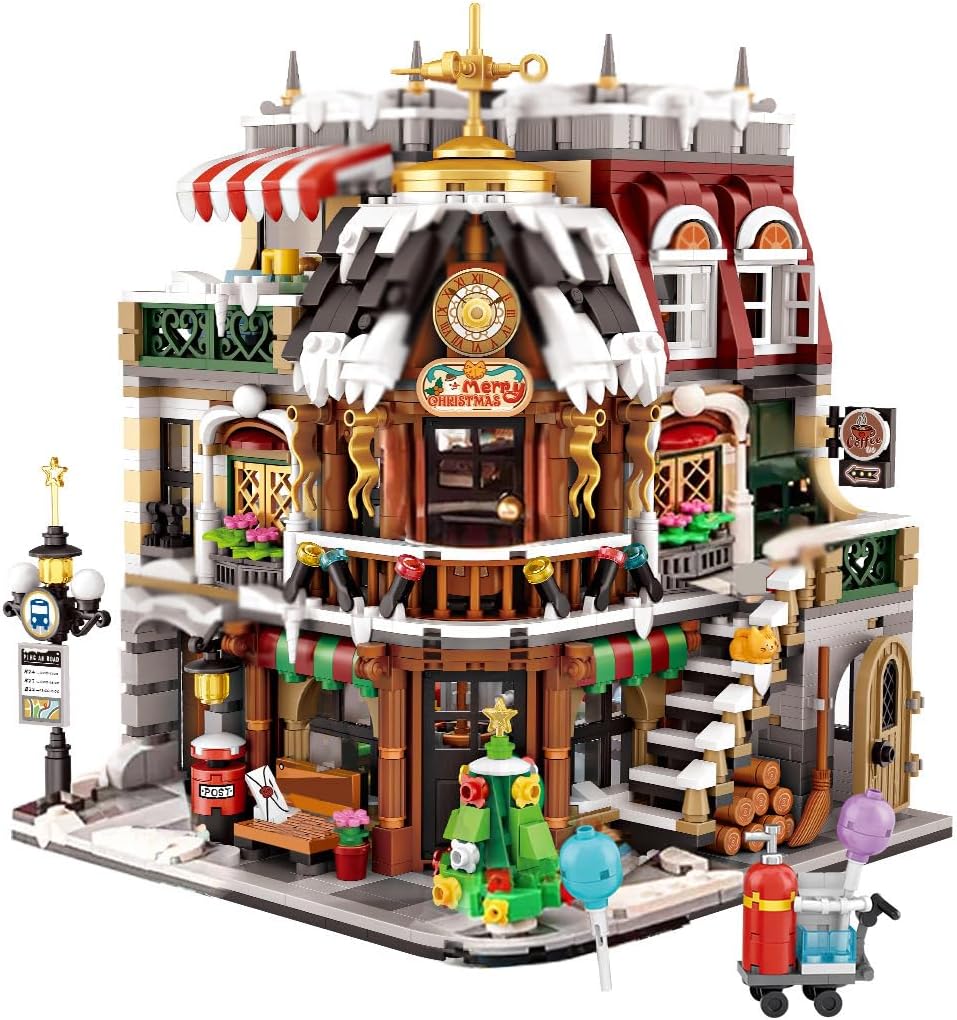Mini Block Kit with Lights, Mystery Magic Shop, Gothic Architecture Model Kit, Creative Home Decor, Creative Gifts for Kids and Adults, 1366 PCS Mini Blocks (612020)