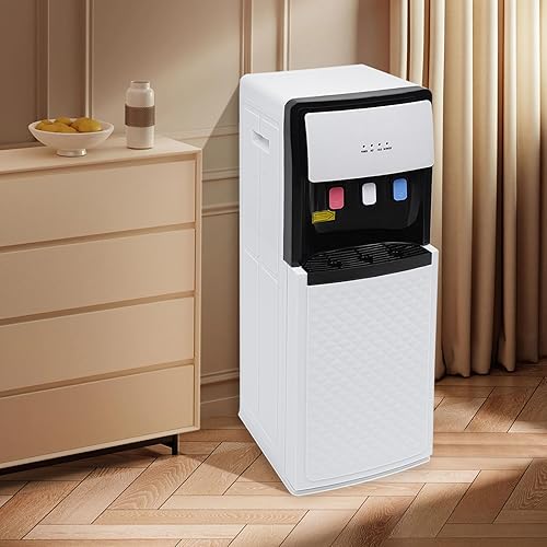 Miniatura 6 de Dispensador de enfriador de agua 3 en 1, dispensador de agua de pie de carga inferior para botellas de 5 galones, dispensador de agua caliente y