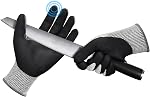 SAFEYEAR Levl 5 Cut Resistant Anti-Impact Anti-Vibration Work Gloves For Men And Women,Heavy Duty Mechanics Gloves For Adult.
