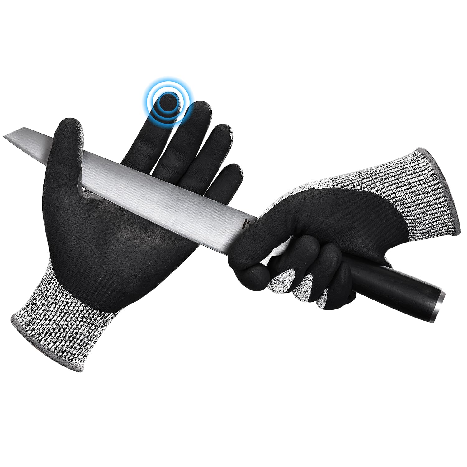 Safeyer grade 5 gants de travail anti - coupure pour hommes et femmes, gants de sécurité antidérapants pour adultes, blider Heavy Machinery GLOVES, Forest Farm, construction, noir, L