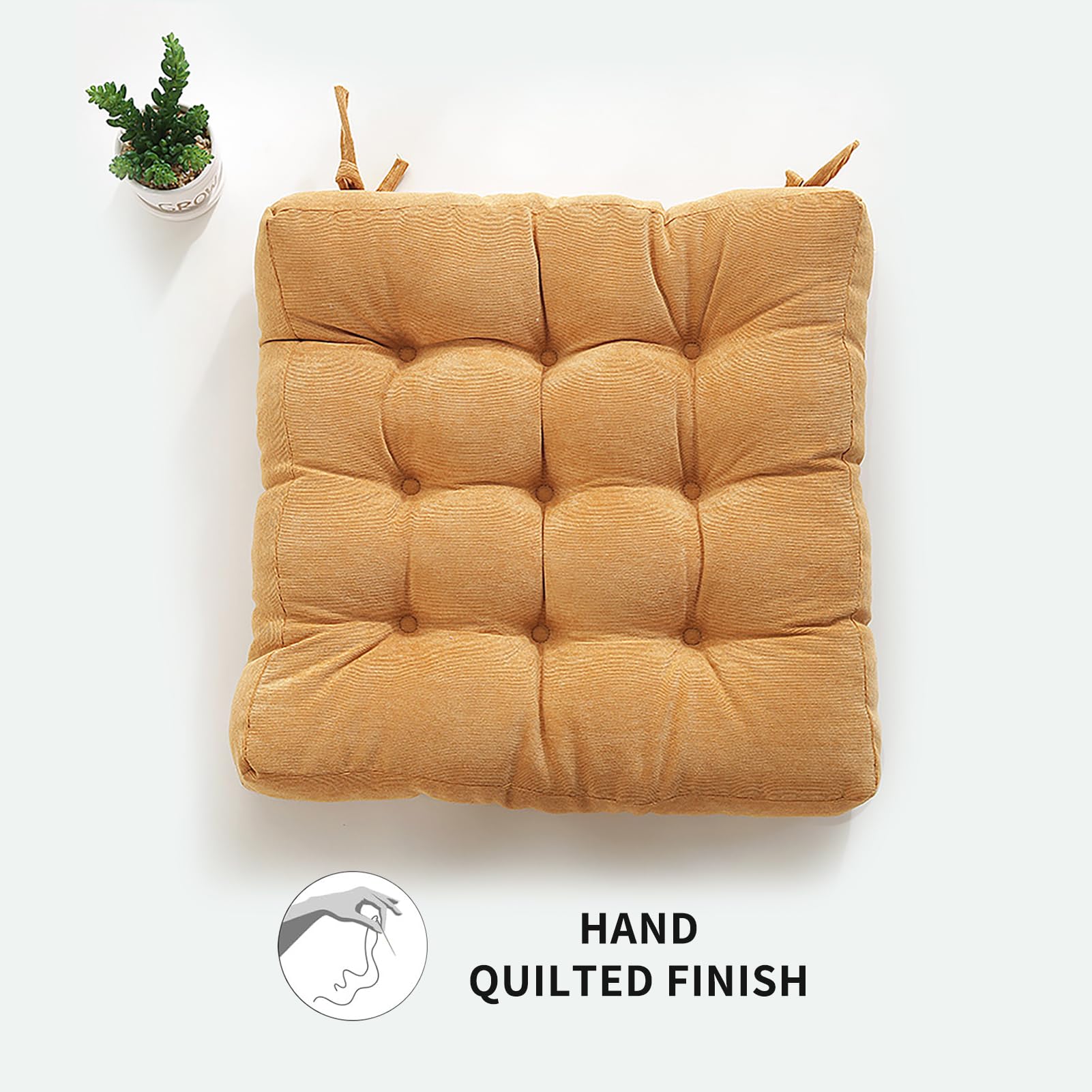 Set di 4 comodi cuscini quadrati per sedie da pranzo e poltrone, cuscini rialzati per anziani, supporto post-operatorio e gravidanza, 40 x 40 x 8 cm