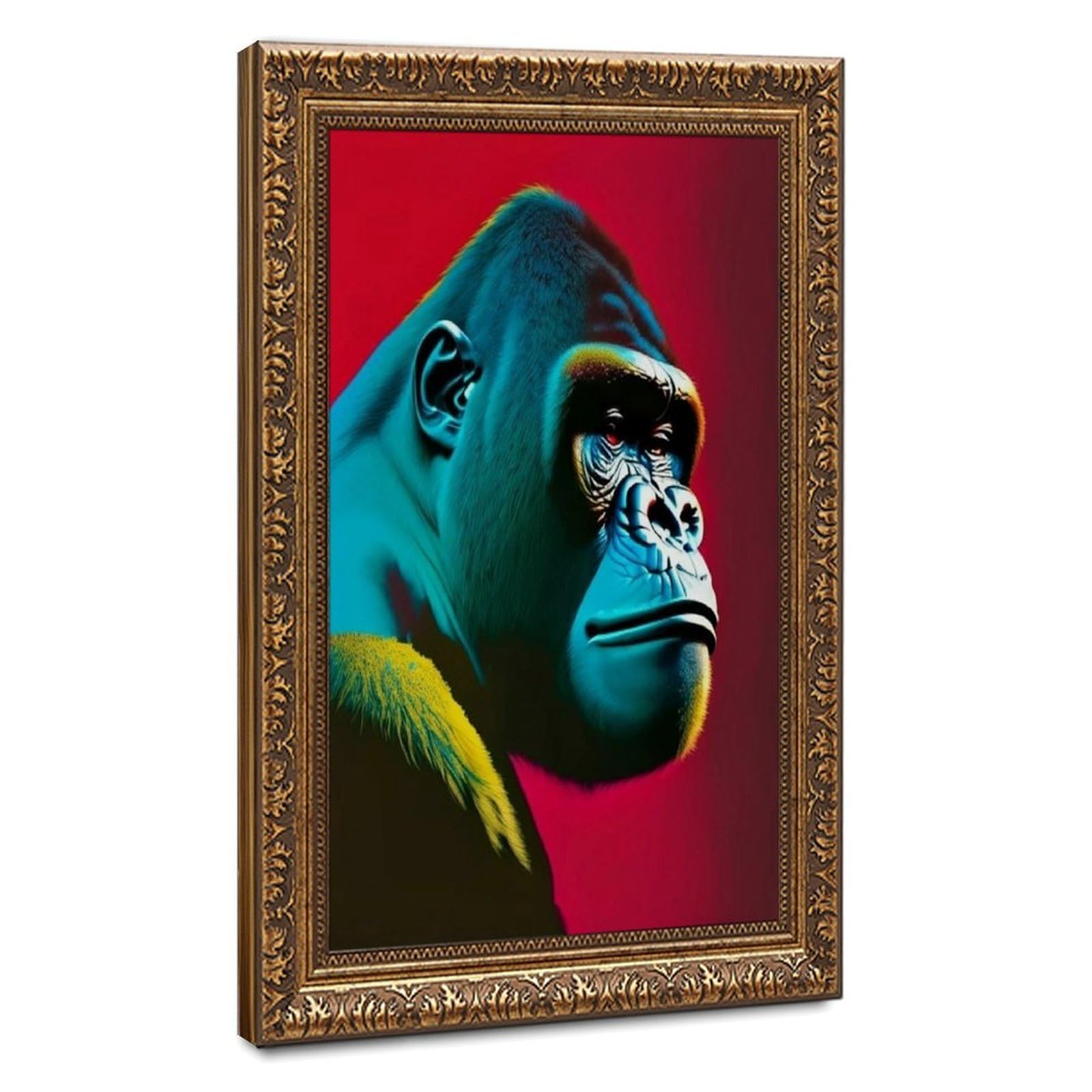 Bareronor Gorilla With Thinking Poster Canvas Poster Bedroom Decor Landscape Office Room Decor Gift 16" L X 24" W