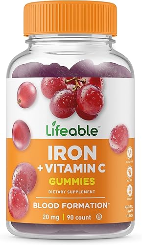 Miniatura 3 de Lifeable Fosfatidilserina (PS) + hierro con vitamina C, paquete de gomitas – Gran sabor, suplemento vitamínico, sin gluten, sin OMG, gomita
