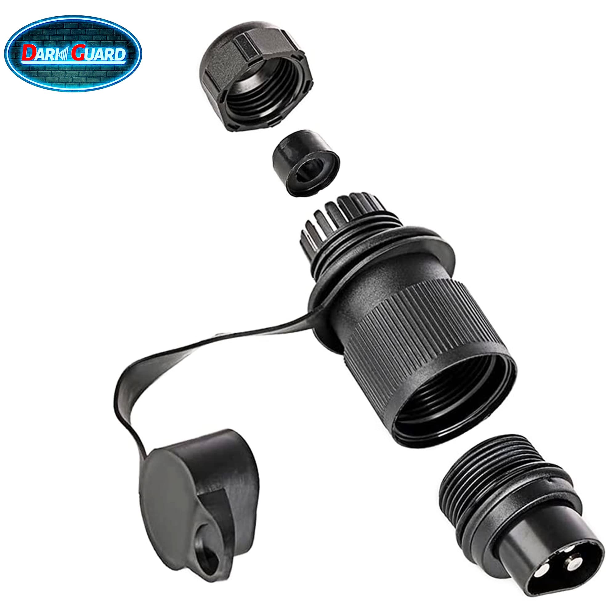 Spina 3 Poli Trattore e Prese 3 Poli Trattore 12v 24v,Norma DIN 9680, Prese Spina 3Poli 12v per Macchine Agricole,Spina Prese 3Poli per Rimorchio Portabici Auto Camion (Spina e Prese K1S21)