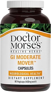 Doctor Morse's GI Moderate Mover Support Bowel Movement, Intestinal & Digestive Health - Naturopath Formulated Herbal Laxative Formula - Cascara Sagrada Bark, Slippery Elm, Plantain Leaf - 90 Capsules