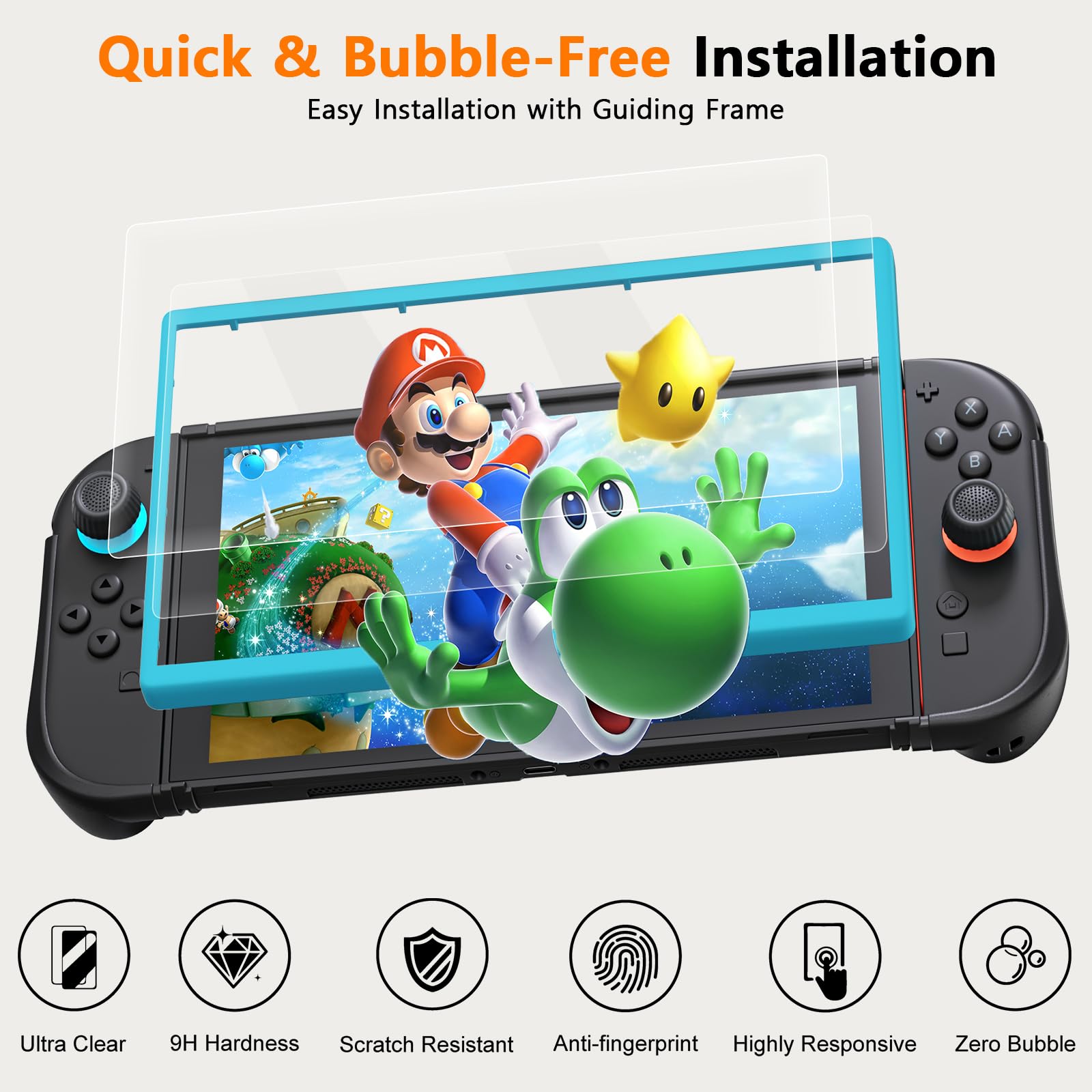 Retear Kit Accesorios Switch 2 (17 en 1), 2*Mando Pro Switch 2, Funda De Transporte Portátil, Protector Pantalla, Agarres para Joycon, Volantes, Estuche Tarjetas Juego Y Carcasa para Nintendo Switch 2