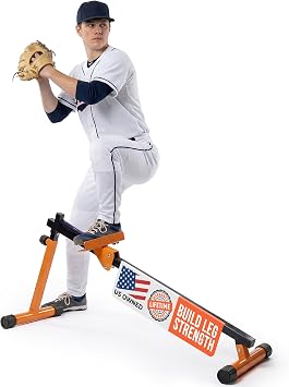 ACELETIQS Baseball Pitching Lead Leg Trainer Adjustable Stride & Resistance Trainer for Pitchers Improve Power, Balance & Mechanics Heavy-Duty Steel Pitching Training Aid