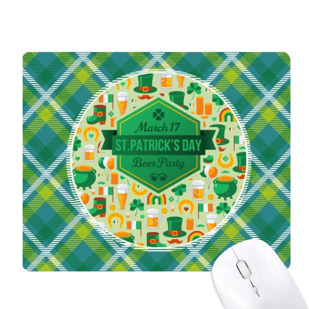 Tapis de souris Saint-Patrick trèfle vert pixel pour bureau gaming - 6