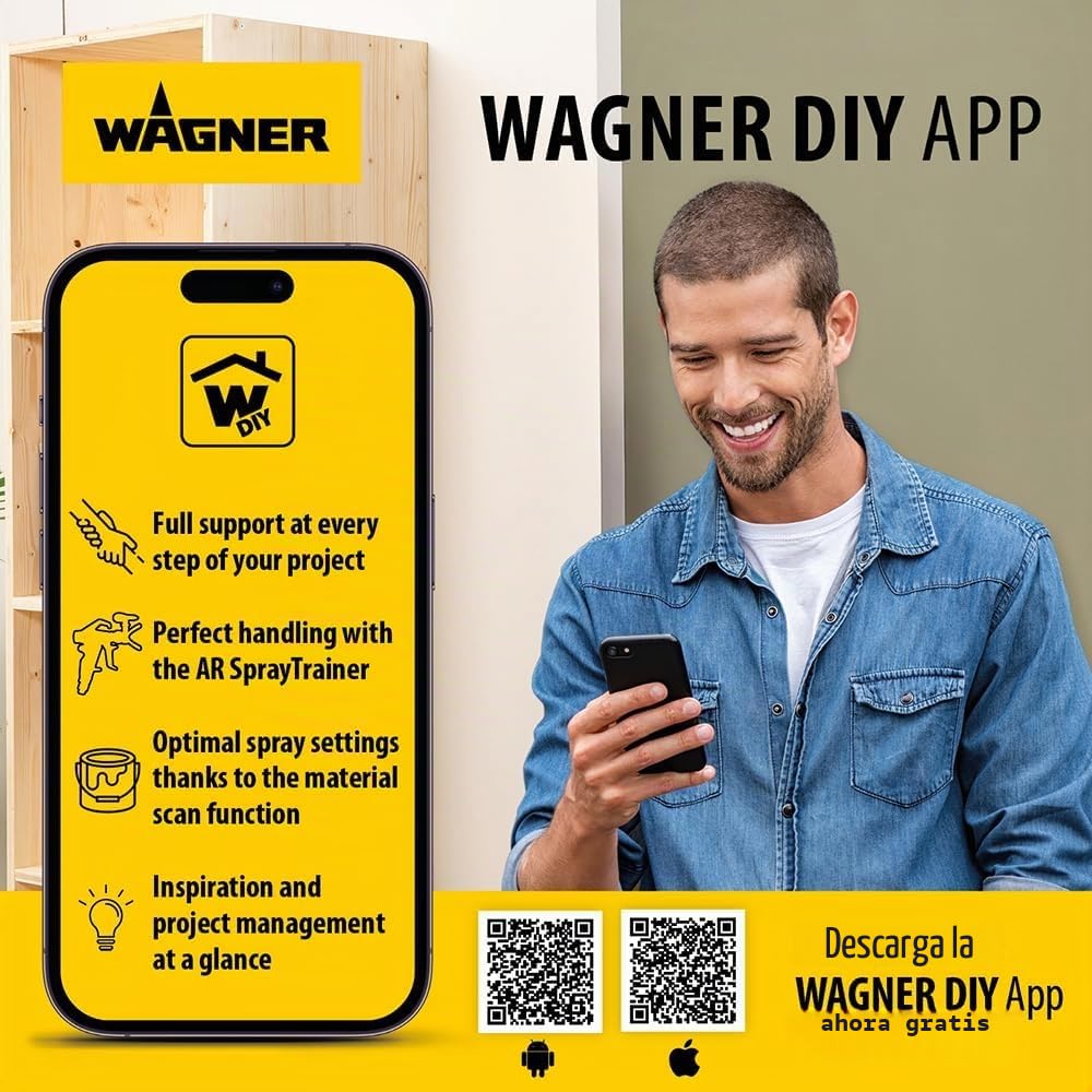 WAGNER Airless pulverizador de Pintura Control 150 M para Pinturas de Pared, esmaltes, Barnices, protección de la Madera y contra la corrosión, 0-900 ml/min, 110 Bar, depósito 5500 ml, Manguera 7,5 m