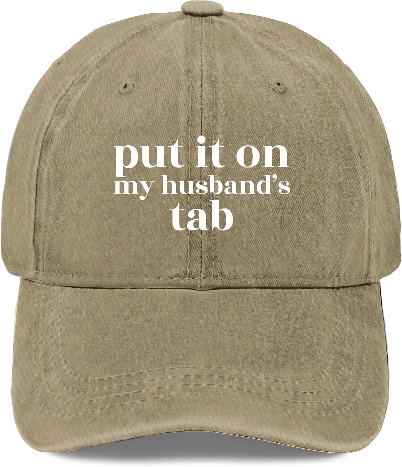Put It On My Husbands Tab-1 Hat Men Vintage Baseball Cap Funny Birthday Gifts for Dad