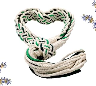 Gmwjinq Green Wedding Lasso Handfasting Cord for Wedding in Natural Cotton Lazos para Boda Wedding Cord Traditional Celtic Pattern