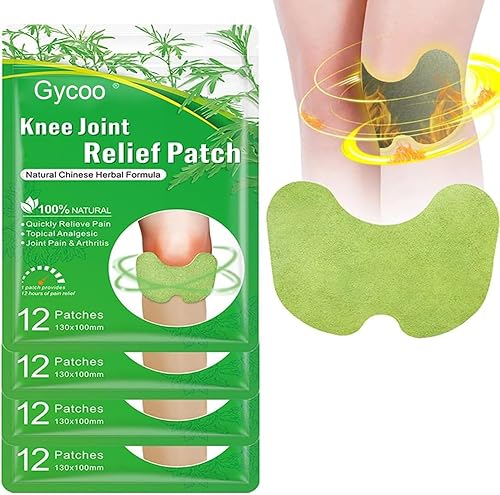 Herbal Knee Patches, 48 Pcs Natural Knee Relief Patch, Herbal Wormwood Warming Extract Sticker for Knee, Back