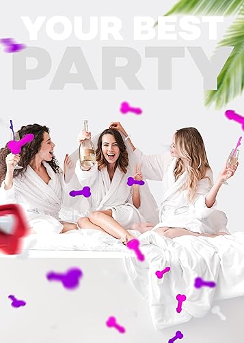 Miniatura 8 de 20 pajitas de Pennis para despedida de soltera, pajitas divertidas y locas, paquete de confeti de paja para despedida de soltera