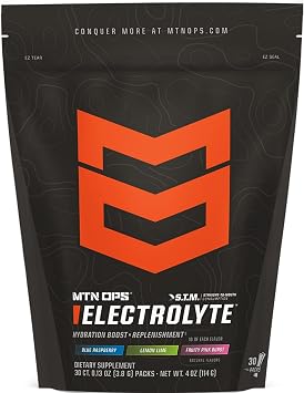 MTN OPS Electrolytes Powder Packets, Sugar Free Hydration Packets, Gluten-Free Hydration Powder, Electrolyte Packets STM Straight to Mouth - Variety Pack of 3 Flavors, 30 Packs