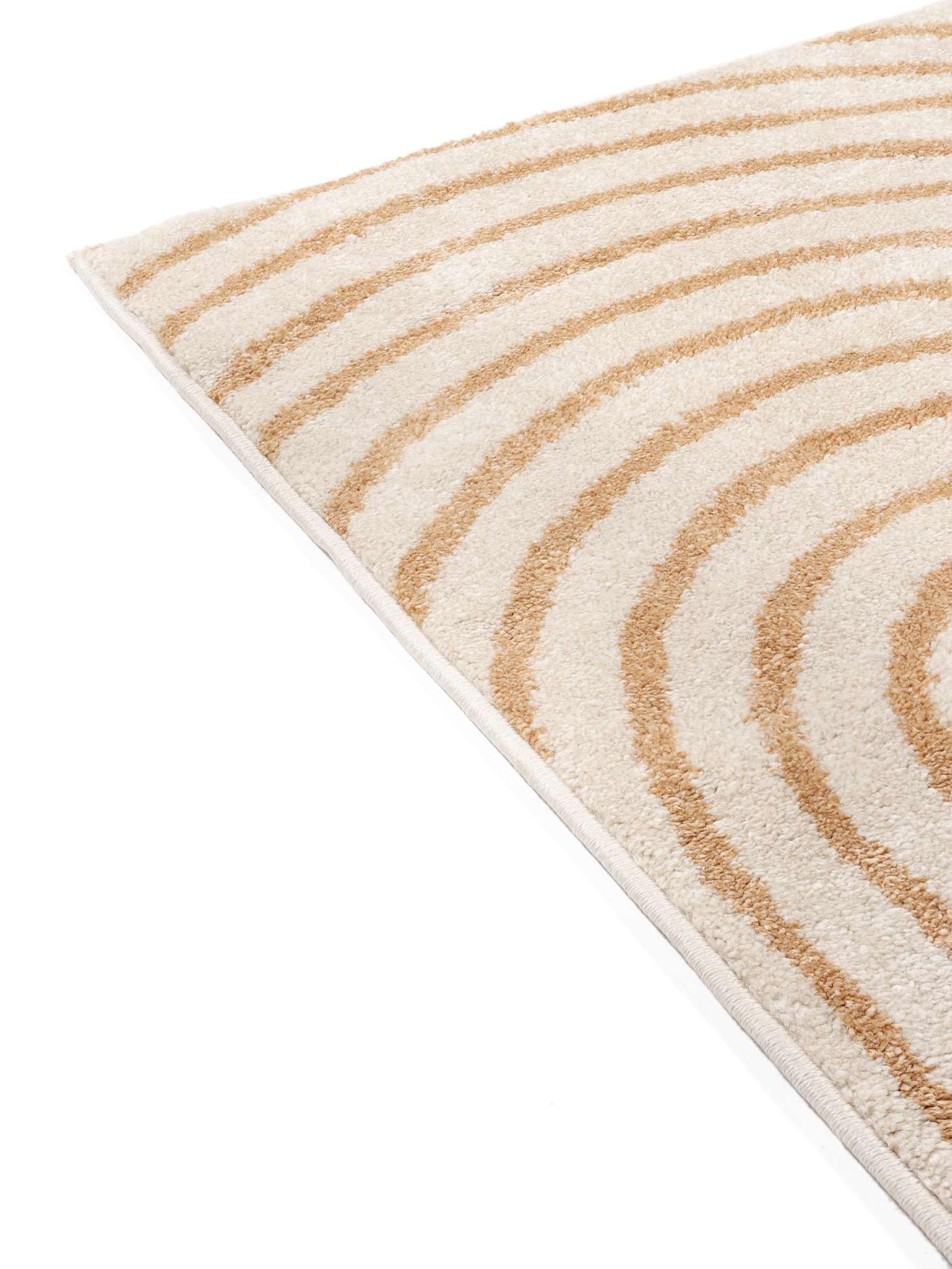 RugVista Amphi Tappeto, 200 x 200 cm, Beige/Giallo | Moderni, Quadrata, Pelo medio, Lavabile solo a secco, Oeko-Tex 100, Soggiorno, Camera da letto