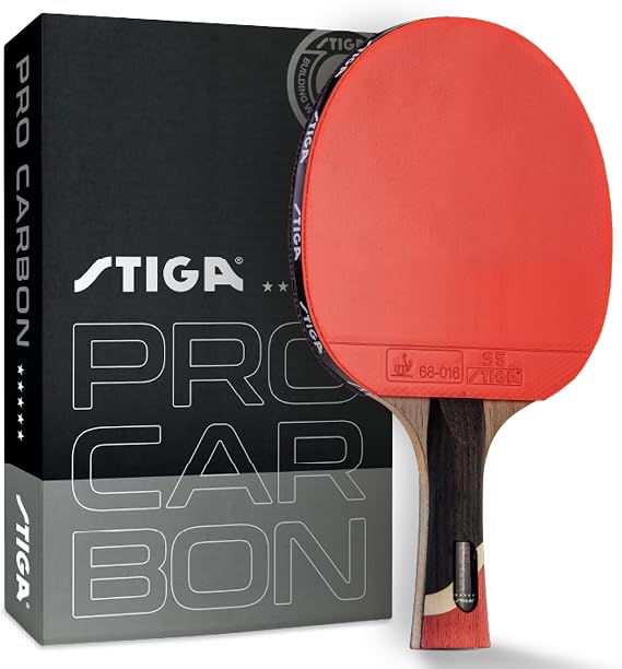 STIGA Pro Carbon Performance-Level Table Tennis Racket with Carbon Technology for Tournament Play