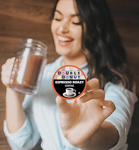 Miniatura 143 de Double Donut Coffee Paquete variado – Cápsulas de café reciclables con sabor a una sola porción, 24 unidades para cafeteras Keurig K-Cup