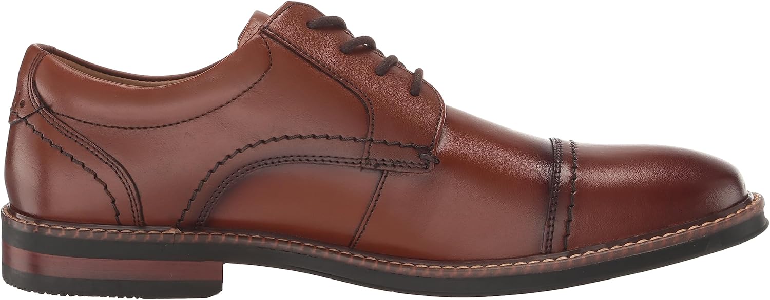 Nunn Bush メンズ カルデローン キャップトゥ オックスフォード, コニャック, 9.5 Wide
