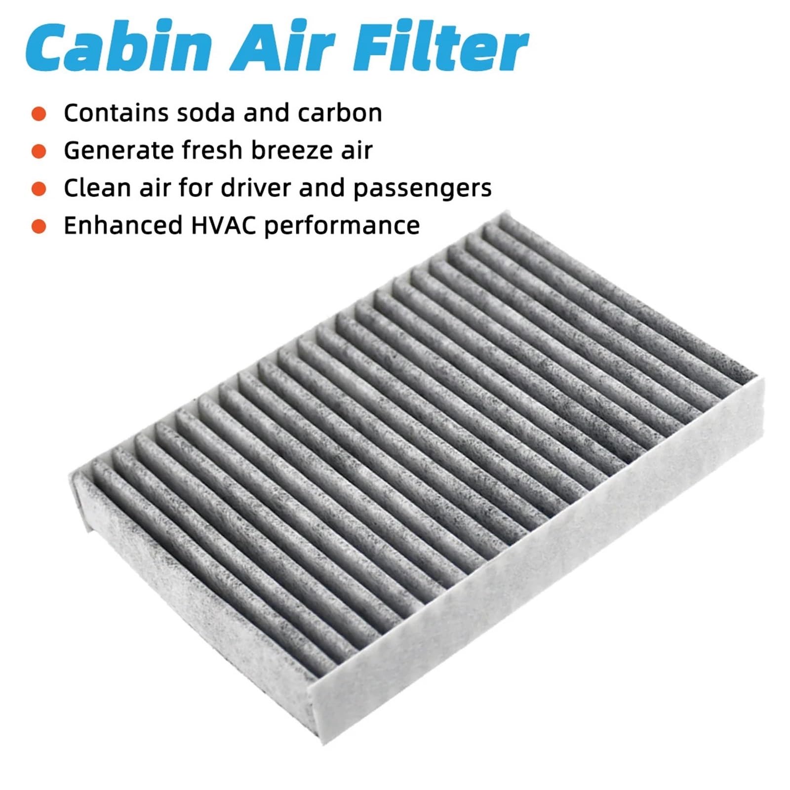 Filtro de habitáculo Filtro de aire de cabina de coche, polen, gases de escape, reemplazo de accesorios, apto para Mazda CX-9 2016-2023 CF12157 871390E040(5pcs)