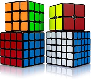Findbetter 競技用キューブ 2345四点セット MOYU立体パズル 令和進化版 競技用 2x2 3x3x3 4x4x4 5x5x5 四個セット ギフト包装済み 黒素体 世界基準六色 こども 脳トレ 知育玩具 (黒素体 四点セット)