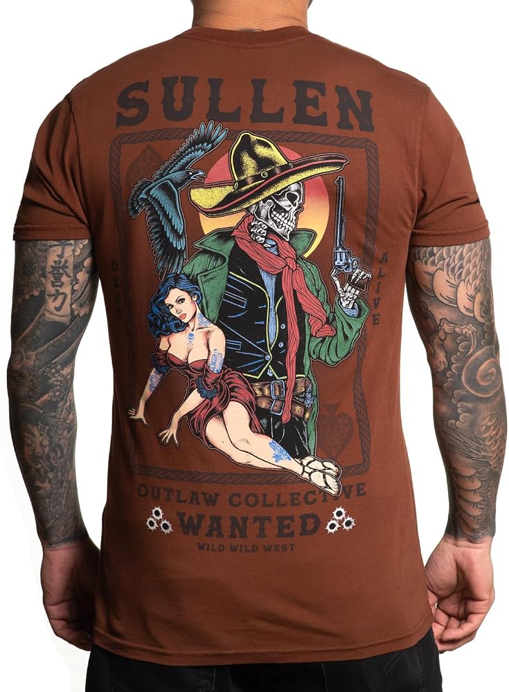 【The BONEZ】Traditional Tattoo Tee 茶色 XXL Sullen Men's Desperado Tattoo Lifestyle Graphic Wild West Capsule