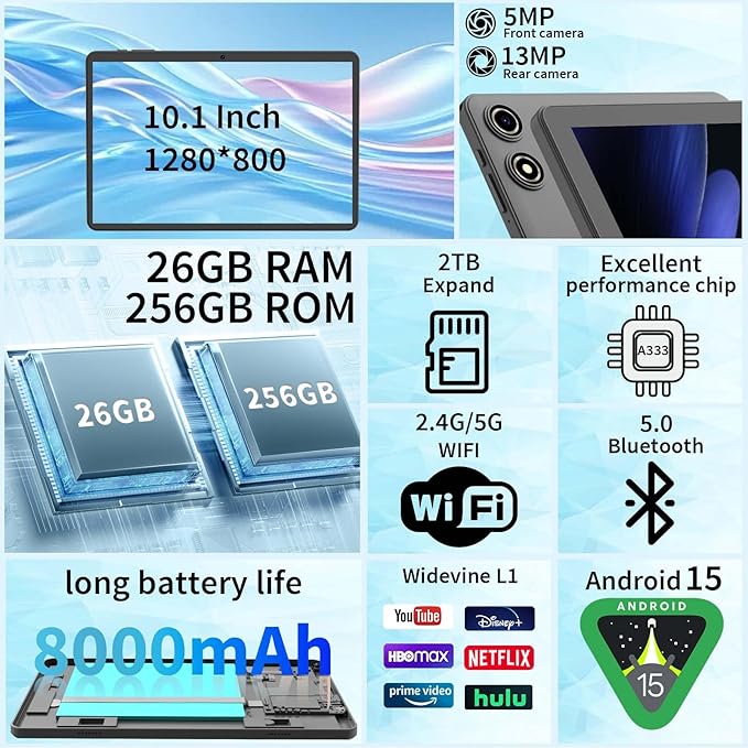 Android 15 Tablet with Keyboard